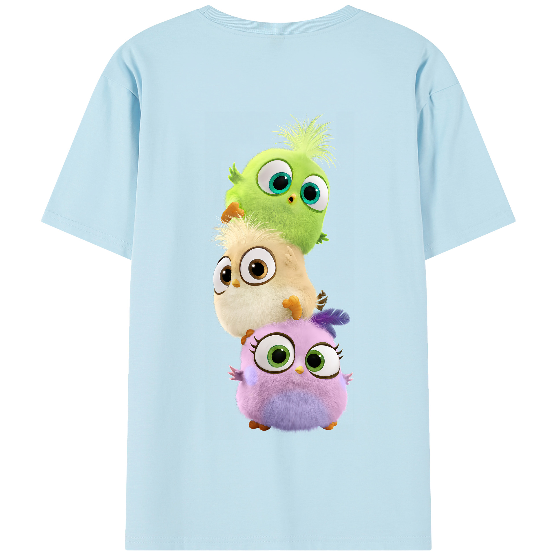 （画像用） Angry Birds アングリーバード 綿100％半袖Tシャツ（背面プリント）